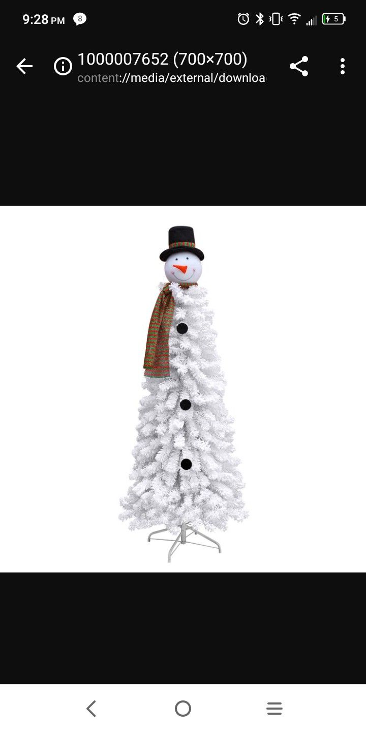 SALE Snowman 6' Pine Christmas Tree New In Box