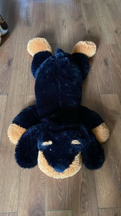 Gosig Large 24-36in Black & Tan Stuffed Plush Dog, Washable, 2006