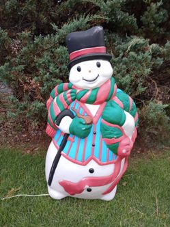 Large Vintage Snowman light up