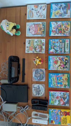 Nintendo Wii U 32GB Bundle + GamePad, 12 Games, 2 Controllers & Bowser amiibo
