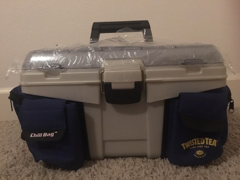 Twisted tea tackle box and ice box