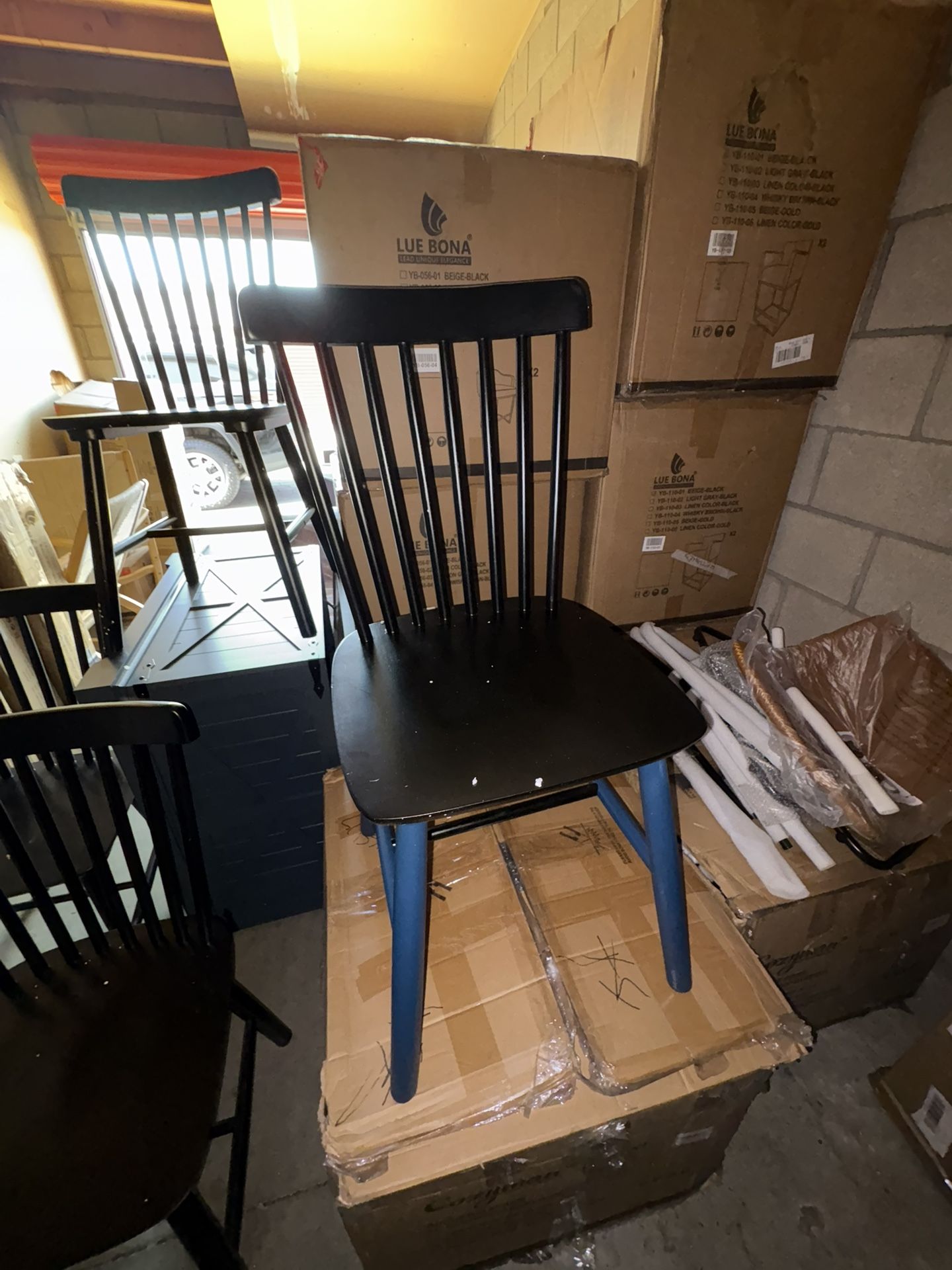 Black Wooden Windsor Dining Chairs