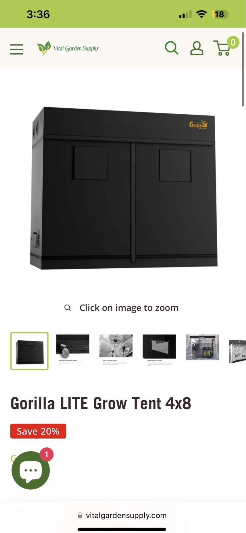 Gorilla Grow Tent Lite 4x8