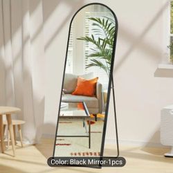 Arched Full Length Mirror For Bedroom Decor, 59"x16", Full Body Standing Floor Mirror With Stand, Living Room Wall Decor Mirror