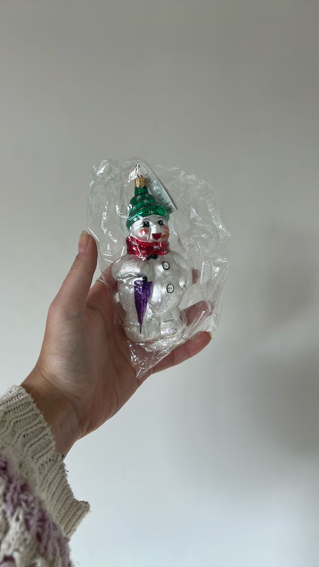 1996 Vintage Radko Snowman Christmas Ornament