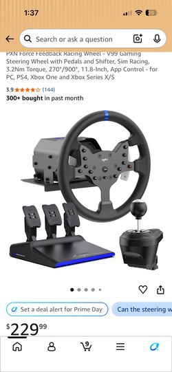 PXN V99 Force Feedback Racing Wheel – Like New/Open Box – $180 OBO