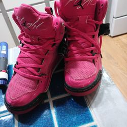 Girls Pink And Black Jordans