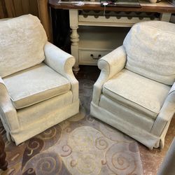 Pair Vintage Swivel Chairs