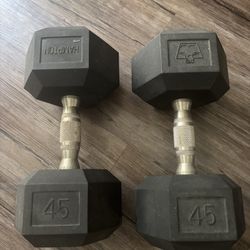 HAMPTON Urethane Dumbbell Weights 2x45 Lbs $100