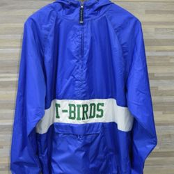 Seattle T-Birds Thunderbirds vintage blue hooded pullover Charles River size L.  It is in excellent used condition, and looks like it has never been w