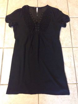 New Kensie black sheer tunic size small