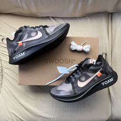 Off-white Nike Zoom Fly Black New Size 7.5