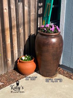 New clay pots 32”H (second photo) plant not included $125ea