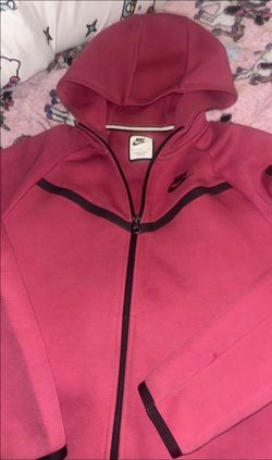 Girls dark pink Nike tech jacket