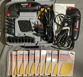 DREMEL 6000 Contour Variable Speed SANDER KIT, EXTRA: 10 - 5 Packs of Hook & Loop Detail Sanding Pads & Extra Sander For Parts Only