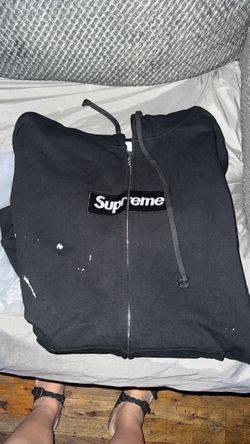 Supreme Box Logo Black Zip-Up Hoodie