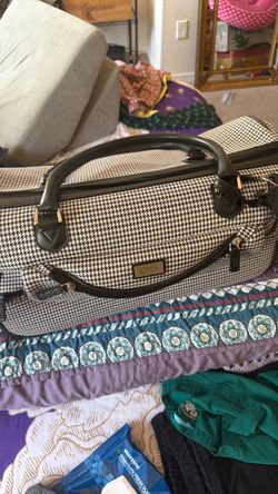Chaps Houndstooth Duffle Bag