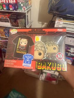 Bakugo my hero academia funko pop with medium shirt new
