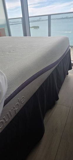 Moving Sale - Full Size Purple Mattress plus Skirt and 18 inch platform frame