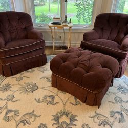 Lexington Side Chairs And Ottoman 