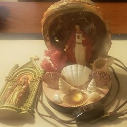 Religious Lamp and Statue 