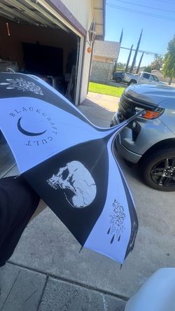 Blackcraft Cult black & white goth parasol umbrella never used