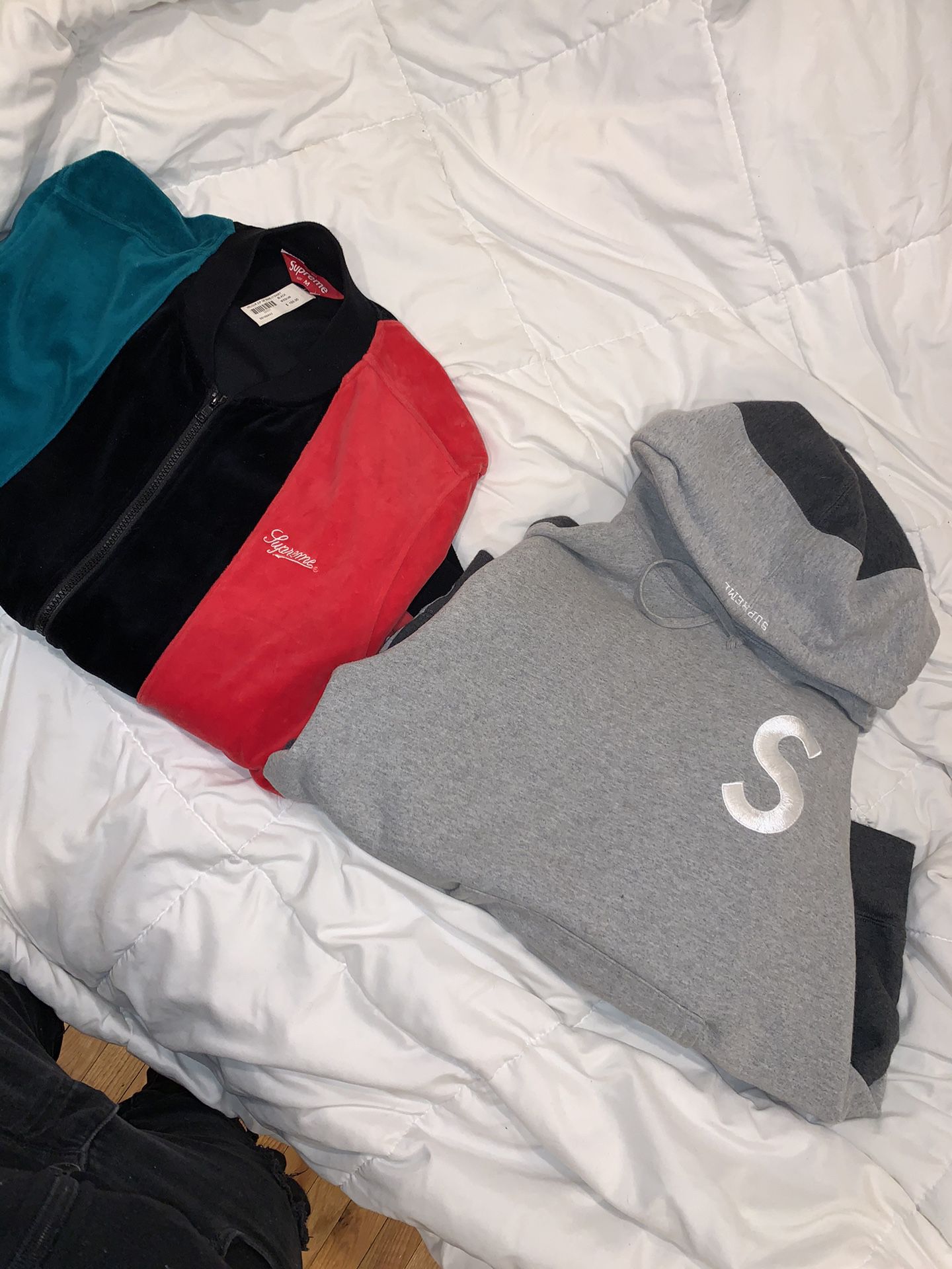 Pair Of Supreme Sweaters