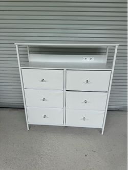 Storage chest w/ built in power - model home furniture