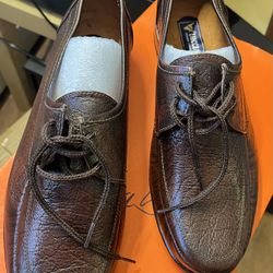 Men Leather Shoes, Size 9(40), Made In Colombia