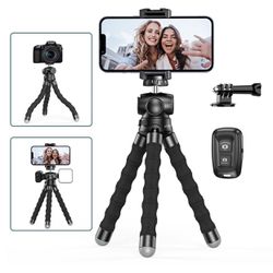 Flexible Tripod with Cold Shoe Mount & 1/4” Screw Extension