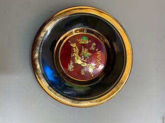 Vtg Japanese chokin wall plate