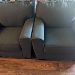 Gray Oversized Arm Chairs Qty 2 / $150  OBO 
