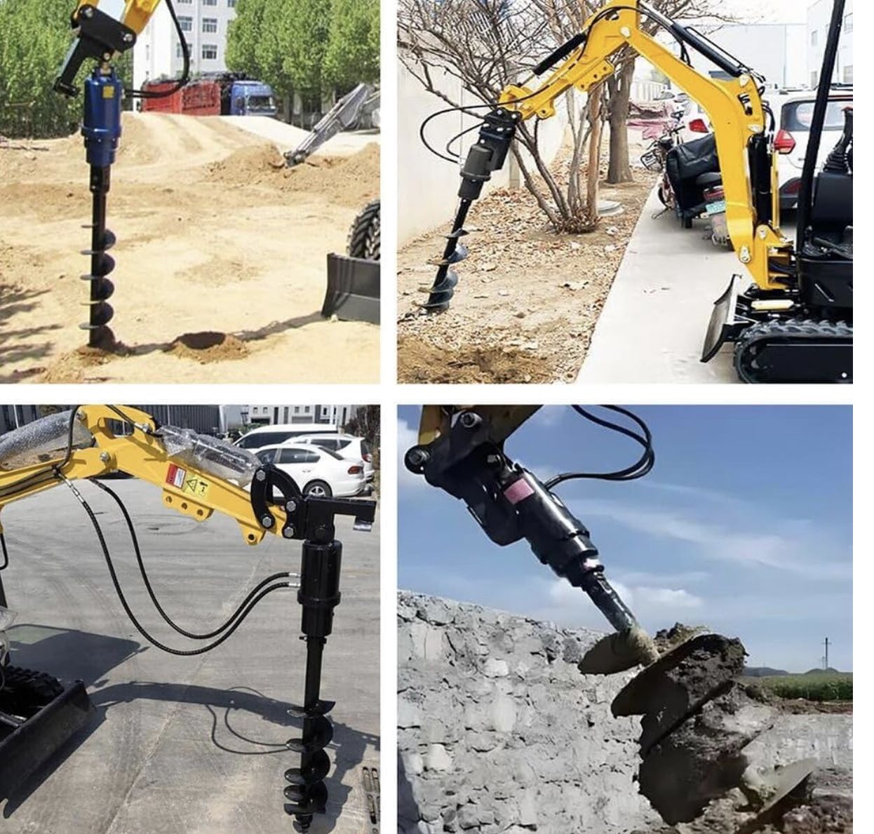Auger Drill Digger Track Crawler Heavy Machinery Mini Excavators Attachment, Mini Excavator Attachme