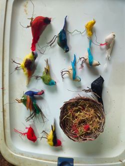 very old fake birds