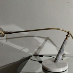 LITE SOURCE MARBLE - BRASS DESK LAMP 24"