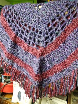 Hand made poncho large child size