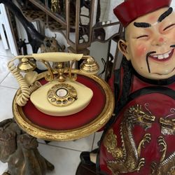 French Rotary Lady’s Dial Princess Phone. Vintage Antique Telephone For Use Or Display. 