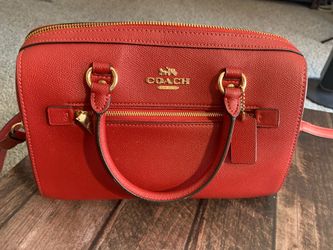 Coach Rowan Satchel/Crossbody Bag in Red