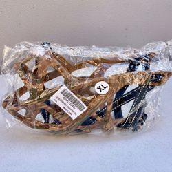 Basket Muzzle for Small to Large Dogs - Allows Panting & Drinking, Ideal for Grooming & Training (Brown Camo, Size XL