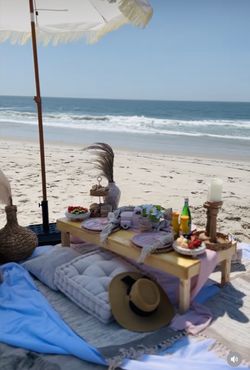 BOHO Picnic Low Table With Foldable Legs