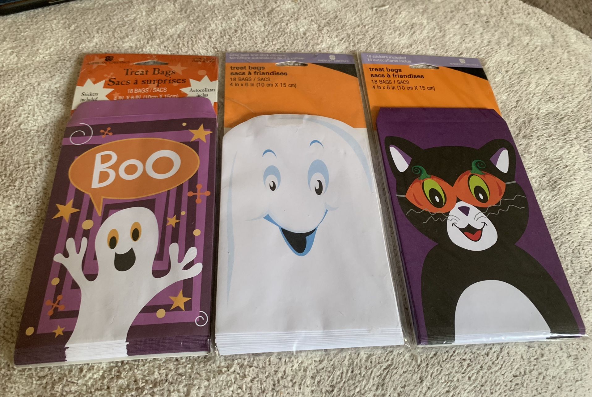 Halloween treat bags, 36 total BAGS / SACS 4 in x 6 in new