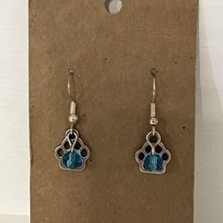 Paw Print Turquoise Dangle Earring $3