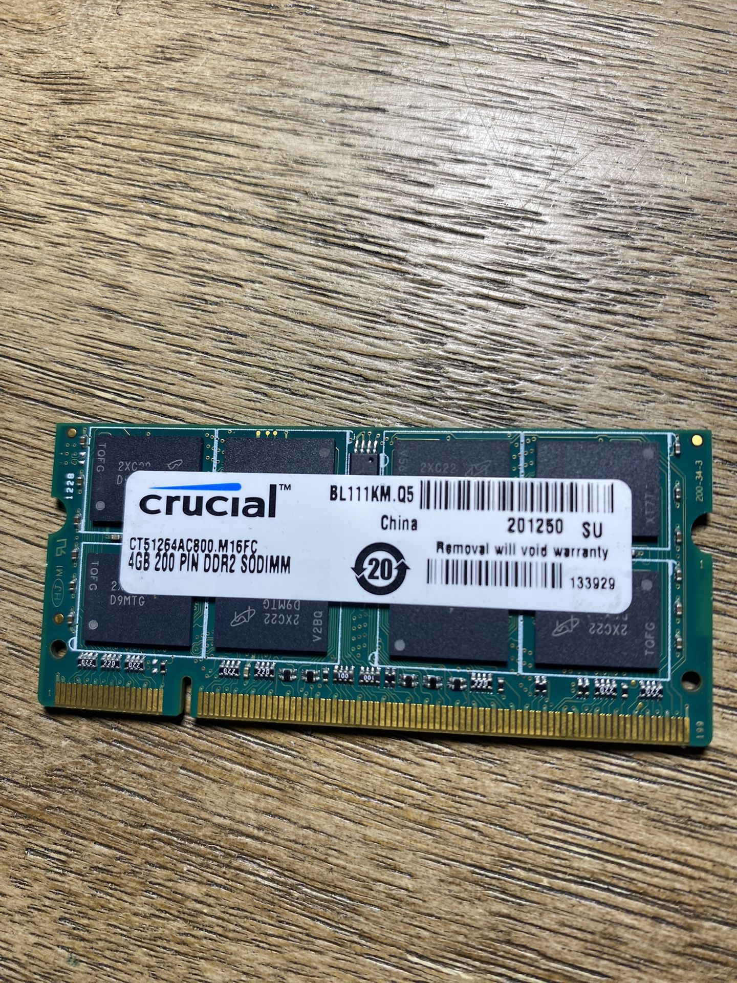 Crucial 4gb Notebook Memory