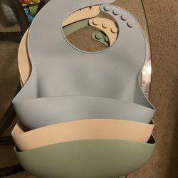 3 Pack Silicone Baby Bibs for Boys and Girls, Waterproof Toddler Bibs, Unisex Adjustable Eating Bibs, Soft and Durable Silicone Bibs BPA Free