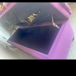 Purple Bench Space Saver/stoeage/ottoman