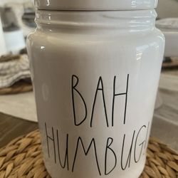 Rae Dunn Canister BAH HUMBUG !