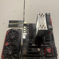 MSI Gaming PC Parts Bundle – Motherboard, Graphics Card, RAM & CPU Cooler