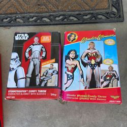 2 character blankets with sleeves!