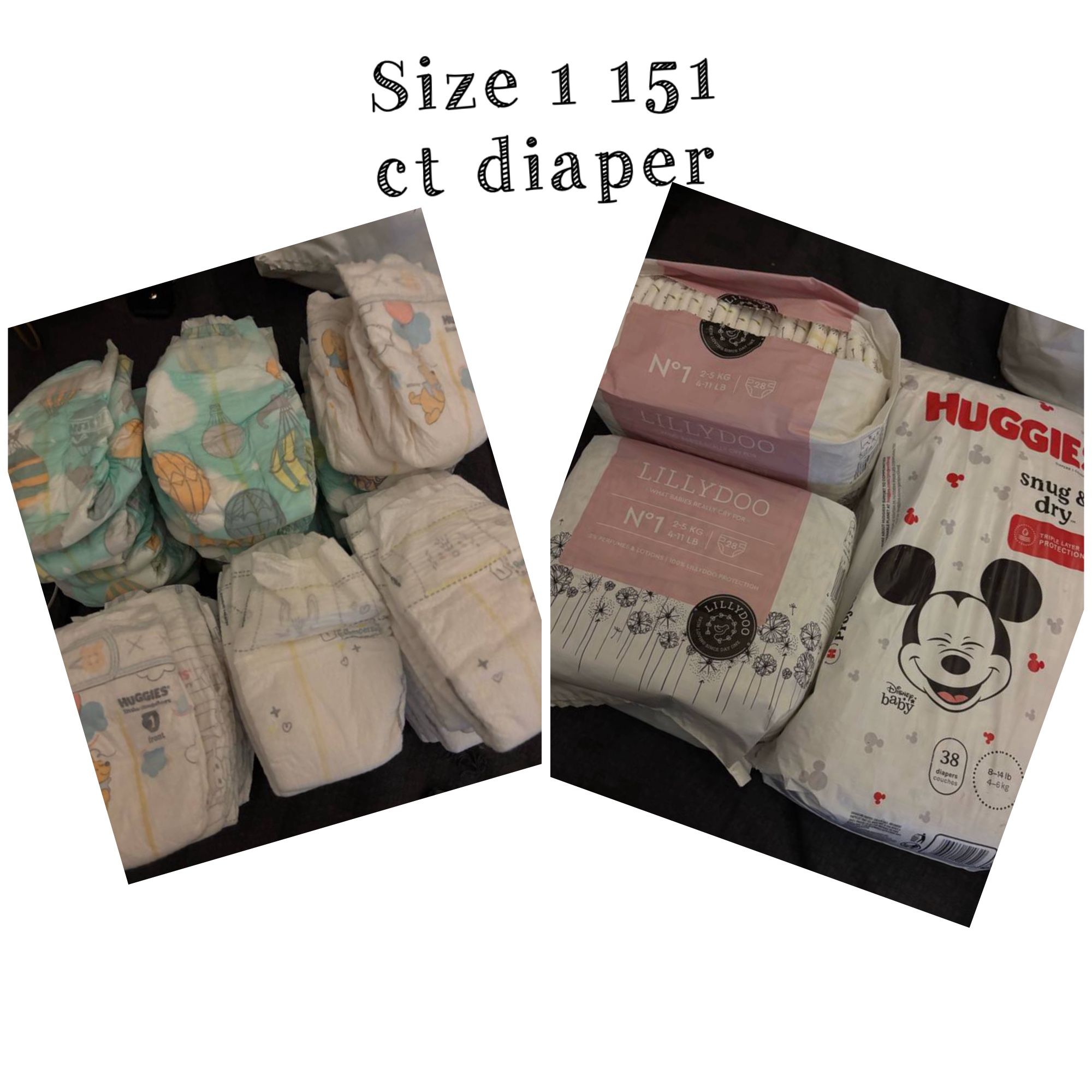 Baby diapers size 1