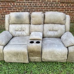 2 Seat Loveseat, Reclining with Cupholders